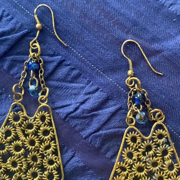 💙Vintage gold dangle earrings💙 - Picture 4 of 17